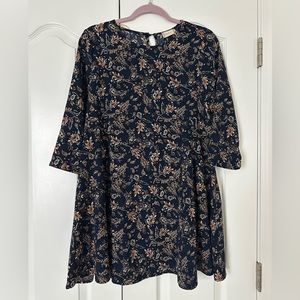 Altar’d State Paisley Blue Long Sleeve Dress - Size Small